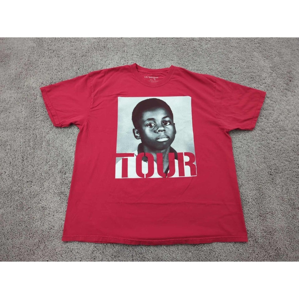 Lil Wayne T Shirt Mens XXL Red Short‎ Sleeve Tour General Admission